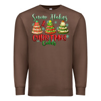Chestnut snow flakes and christmas cakes Premium Sweatshirt - FaDigitalArtStudio