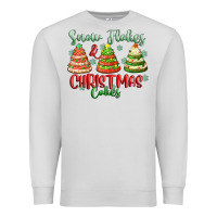Dove Grey snow flakes and christmas cakes Premium Sweatshirt - FaDigitalArtStudio