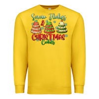 Lemon snow flakes and christmas cakes Premium Sweatshirt - FaDigitalArtStudio