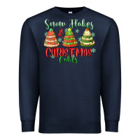 Snow Flakes And Christmas Cakes Premium Sweatshirt | Teevron