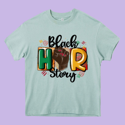 Black Story Heavy Core Tee Designed By Maliassmallbusiness