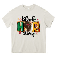 Cream black story Heavy Core Tee - MaliasSmallBusiness