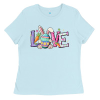 Baby Blue love easter Ladies Tee - MaliasSmallBusiness