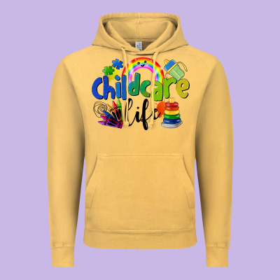 Childcare Life Vintage Hoodie Designed By Lillyallendesigns