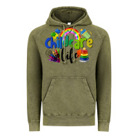 Vintage Olive Childcare Life Vintage Hoodie - LillyAllenDesigns