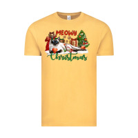 Vintage Mustard siamese cat meowy christmas Vintage Tee - LillyAllenDesigns