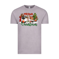 Siamese Cat Meowy Christmas Vintage Tee | Teevron