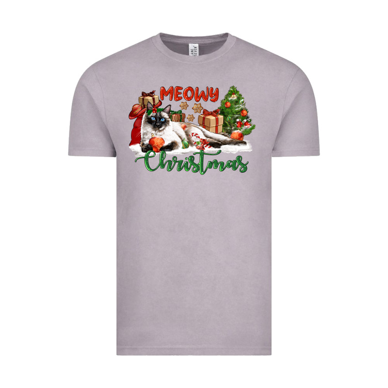 Siamese Cat Meowy Christmas Vintage Tee by LillyAllenDesigns | Teevron