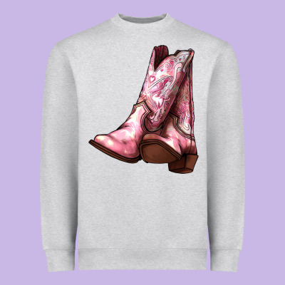 Cowgirl Boots Heavyweight Sweatshirt Designed By Howdyjamesfarm