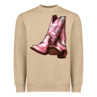 Mushroom Cowgirl boots Heavyweight Sweatshirt - HowdyJamesFarm