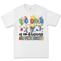 White 100 days of embracing differences Premium Tee - MaliasSmallBusiness