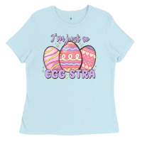 Baby Blue i'm just so egg stra Ladies Tee - MaliasSmallBusiness
