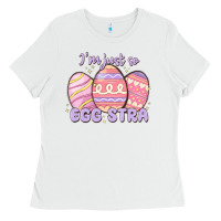 White i'm just so egg stra Ladies Tee - MaliasSmallBusiness