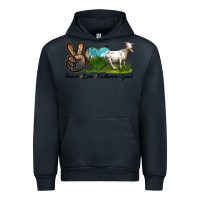 Navy Peace Love Cashmere Goat Urban Hoodie - LillyAllenDesigns