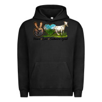 Pigment Black Peace Love Cashmere Goat Urban Hoodie - LillyAllenDesigns