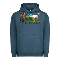Pigment Midnight Navy Peace Love Cashmere Goat Urban Hoodie - LillyAllenDesigns