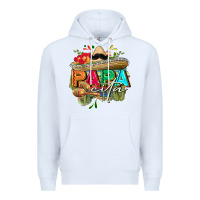 White Papacita Premium Hoodie - FaDigitalArtStudio
