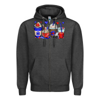 Charcoal Heather emt emergency medical technician coffee cups Zipper Hoodie - OliviaCreatesArt
