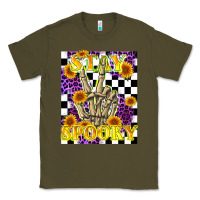 Army Green stay skeleton hand spooky Classic Tee - LillyAllenDesigns