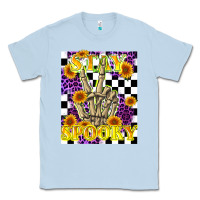 Dusty Blue stay skeleton hand spooky Classic Tee - LillyAllenDesigns