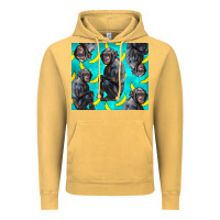 Vintage Mustard Chimpanzee And Banana Vintage Hoodie - LillyAllenDesigns