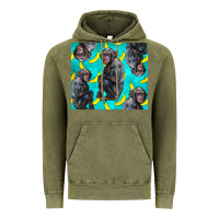 Vintage Olive Chimpanzee And Banana Vintage Hoodie - LillyAllenDesigns