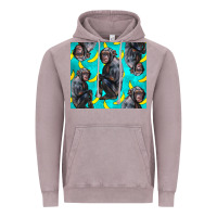 Vintage Zinc Chimpanzee And Banana Vintage Hoodie - LillyAllenDesigns