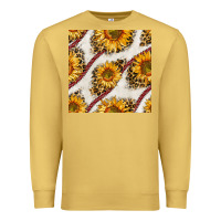 Antique Gold baseball sunflowers and leopard seamless pattern Premium Sweatshirt - BundleAndBundleShop