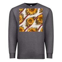 Charcoal Heather baseball sunflowers and leopard seamless pattern Premium Sweatshirt - BundleAndBundleShop