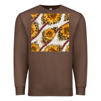 Chestnut baseball sunflowers and leopard seamless pattern Premium Sweatshirt - BundleAndBundleShop