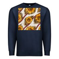 Navy baseball sunflowers and leopard seamless pattern Premium Sweatshirt - BundleAndBundleShop