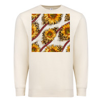 Sandshell baseball sunflowers and leopard seamless pattern Premium Sweatshirt - BundleAndBundleShop