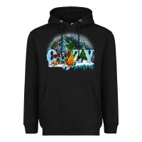 Black cozy season Heavyweight Hoodie - FaDigitalArtStudio