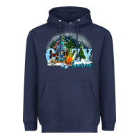 Navy cozy season Heavyweight Hoodie - FaDigitalArtStudio