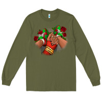 Army Green Latina Mexican Long Sleeve Tee - RanaPortraitStore