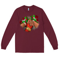 Burgundy Latina Mexican Long Sleeve Tee - RanaPortraitStore