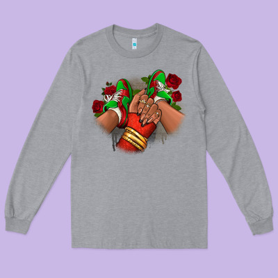 Latina Mexican Long Sleeve Tee Designed By Ranaportraitstore