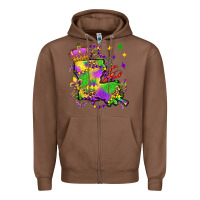 Chestnut louisiana map mardi gras olivia Zipper Hoodie - OliviaCreatesArt