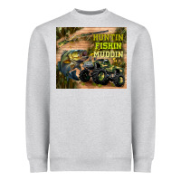 Heather Grey huntin fishin muddin Heavyweight Sweatshirt - TumblerDesignByShophia