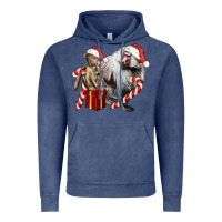 Vintage Denim Christmas Baboon Baby And Mama Vintage Hoodie - LillyAllenDesigns