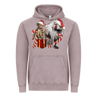 Vintage Zinc Christmas Baboon Baby And Mama Vintage Hoodie - LillyAllenDesigns