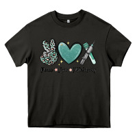 Asphalt peace love phlebotomy Heavy Core Tee - MaliasSmallBusiness