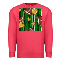 Cardinal american football field and hearts seamless pattern Premium Sweatshirt - BundleAndBundleShop