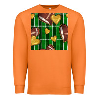 Carrot american football field and hearts seamless pattern Premium Sweatshirt - BundleAndBundleShop