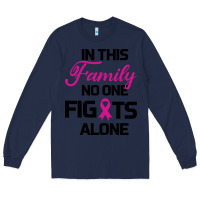 Navy In This Family No One Fights Alone Long Sleeve Tee - Bettercallsaul