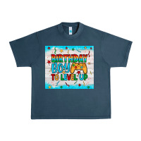 Midnight Navy birthday boy to level up Urban Heavy Tee - JahusDesignShop