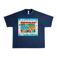 Navy birthday boy to level up Urban Heavy Tee - JahusDesignShop