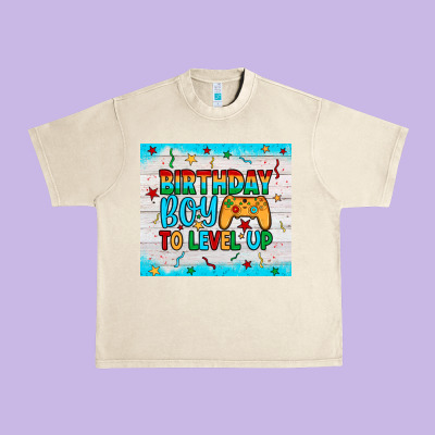 Birthday Boy To Level Up Urban Heavy Tee Designed By Jahusdesignshop
