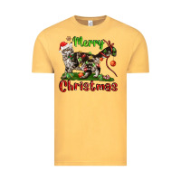 Vintage Mustard maine coon cat merry christmas Vintage Tee - LillyAllenDesigns