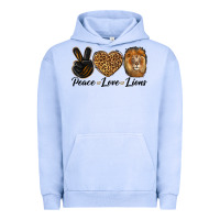 Pigment Grape Ice Peace Love Lion Head Urban Hoodie - LillyAllenDesigns